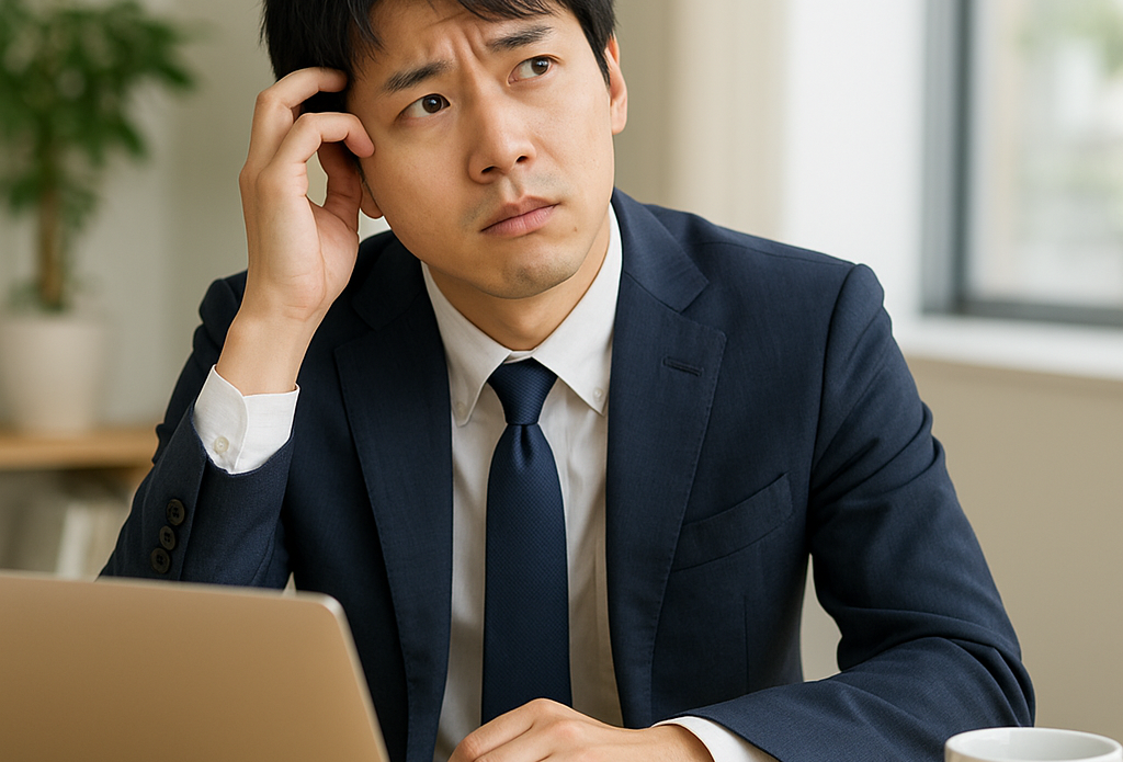 賃貸管理をプロに任せるメリット・デメリットを考える若者のイメージ